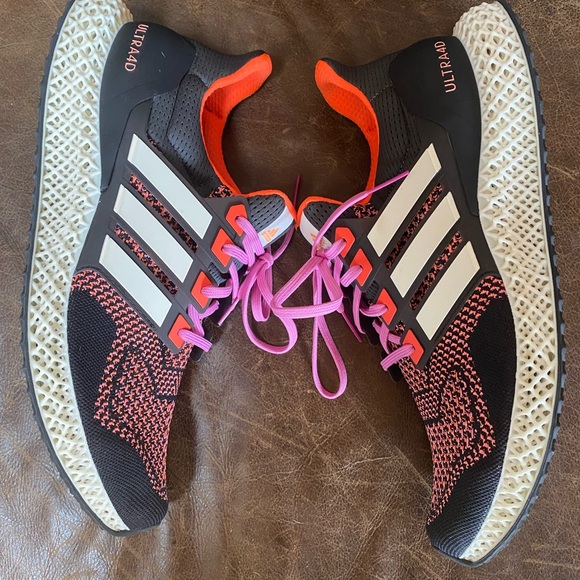 Adidas Ultra4D Black/Pink/Orange Running Shoes Size 13 - Picture 5 of 8